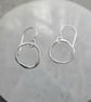   Argentium Silver hoop Earrings Not Quite Round - Image 6