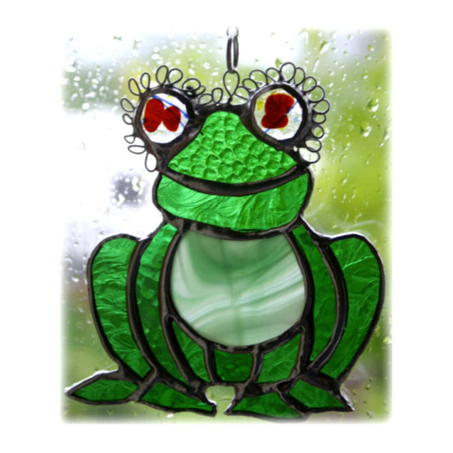 Frog Suncatcher Stained Glass Handmade 029