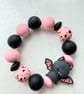 Batty Pink! Silicone Bead Bracelet - Image 2