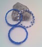 Set of 3 Stacking Memory Wire Cuff Bracelets, Stacking Bracelets, Blue Bracelets - Image 5