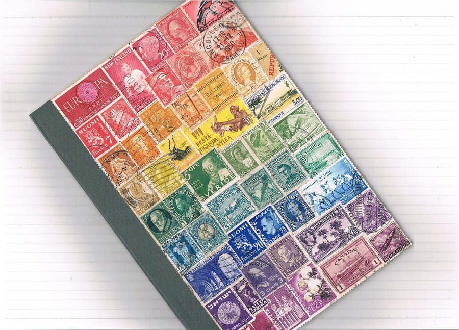 CUSTOM LISTING FOR LIZDYSON Recycled Rainbow Notebook, A5, plain pages