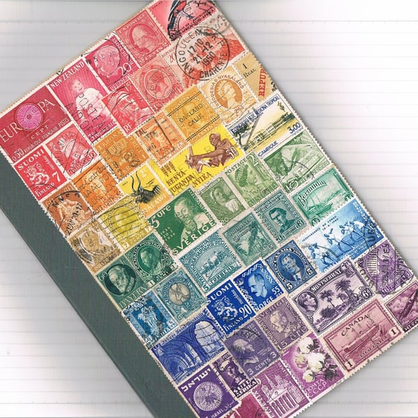 CUSTOM LISTING FOR LIZDYSON Recycled Rainbow Notebook, A5, plain pages