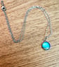 Blue paint pour necklace - Image 2