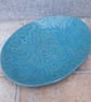 Serving dish platter tray plate in textured terracotta pottery ceramic  - Image 1