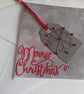 Christmas card. Handmade card. Snowflake. Ref465