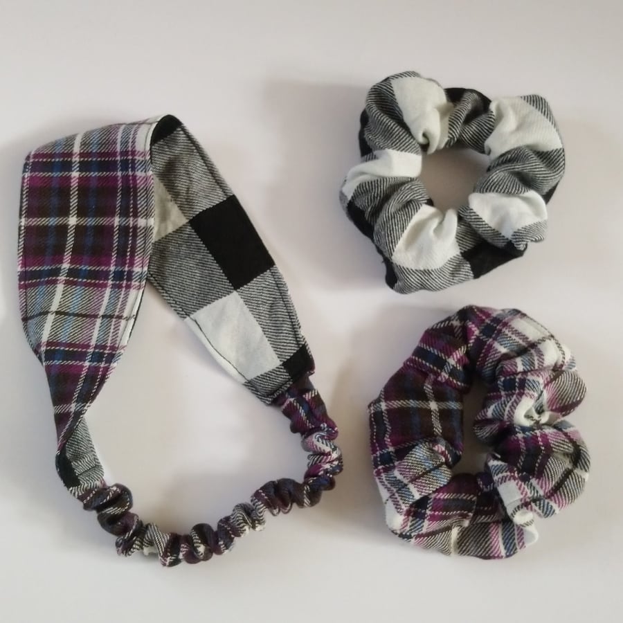 Reversible Headband and Scrunchie Set