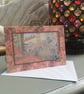 China scene suitcase greetings card. - Image 5