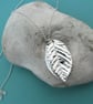 Hallmarked fine silver rose leaf necklace - Image 1