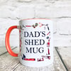 Personalised Dad's shed mug.