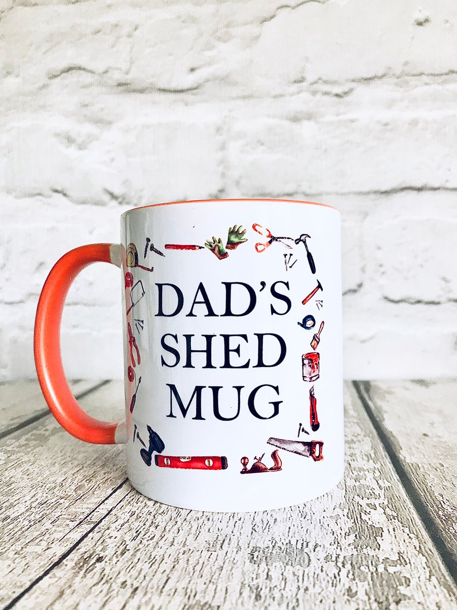Personalised Dad's shed mug.