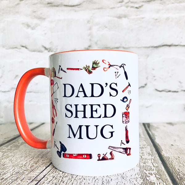 Personalised Dad's shed mug.