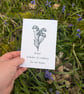 Plantable Bluebell Seed Paper Print - Wildflower Botanical Art, Love Symbol (A6)