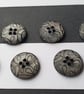 9 16" 15mm 24L Grey Pearl LASER Button (polyester) - Image 3