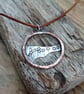 Copper hoop 'flowers' necklace, boho pendant 