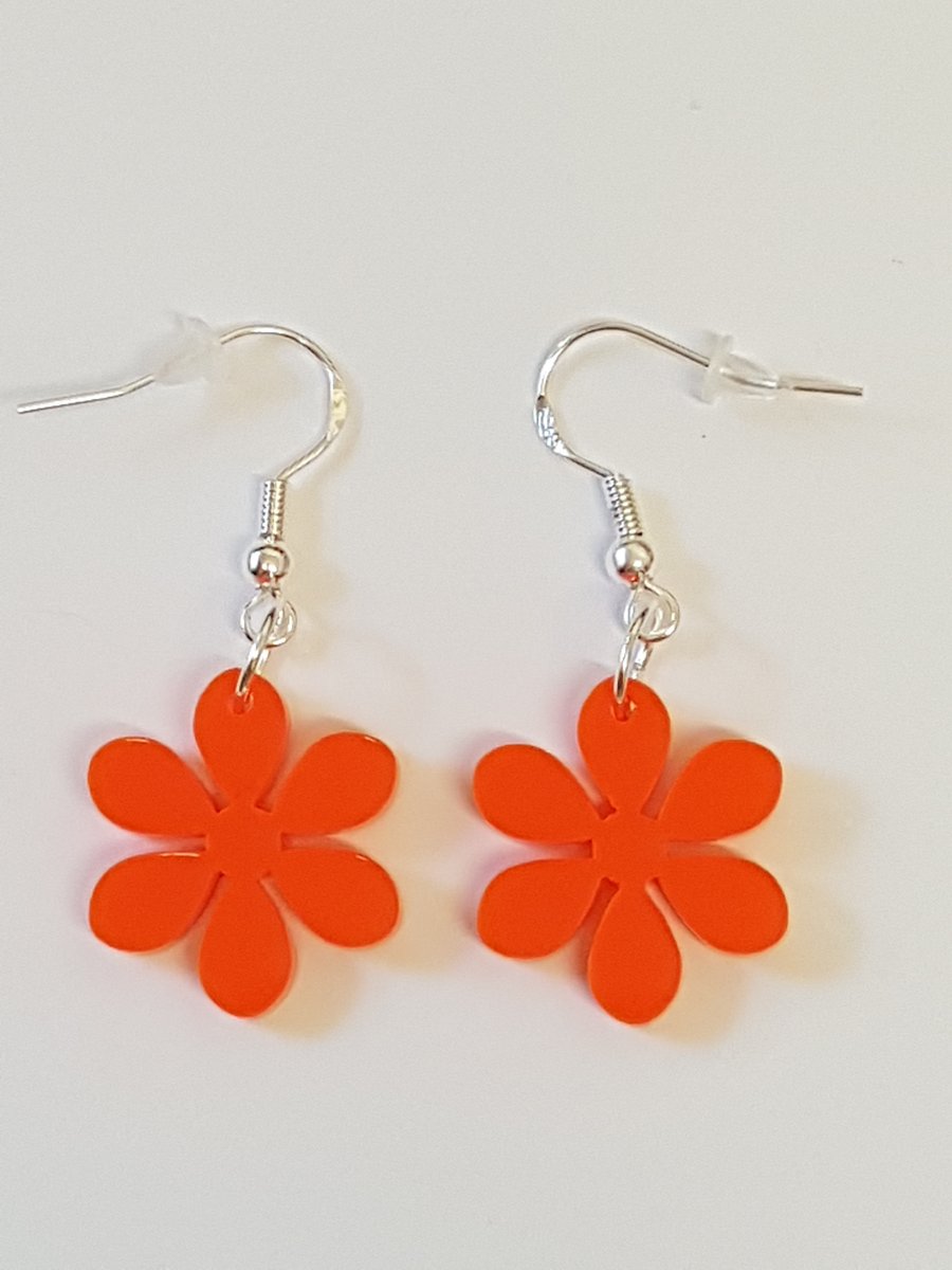 Flower Earrings 6 petals - Acrylic