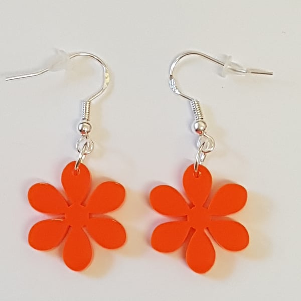 Flower Earrings 6 petals - Acrylic