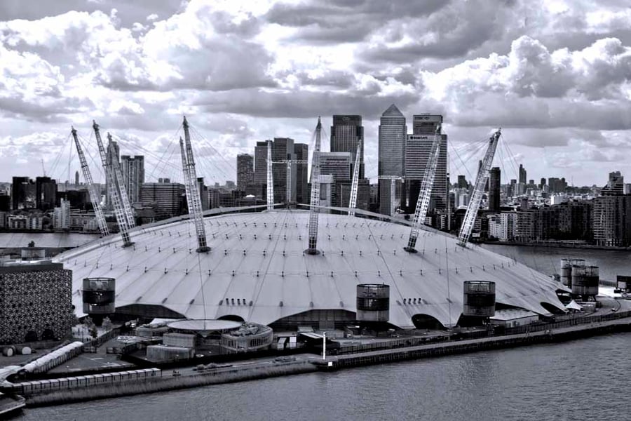 O2 Arena Millennium Dome Canary Wharf London Docklands Photograph Print