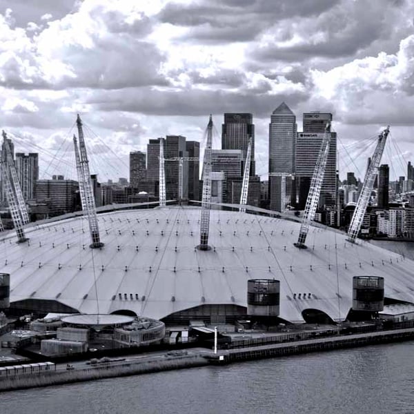 O2 Arena Millennium Dome Canary Wharf London Docklands Photograph Print