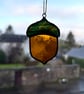 Stained glass acorn hanging decoration, Letterbox Gifts - Image 5