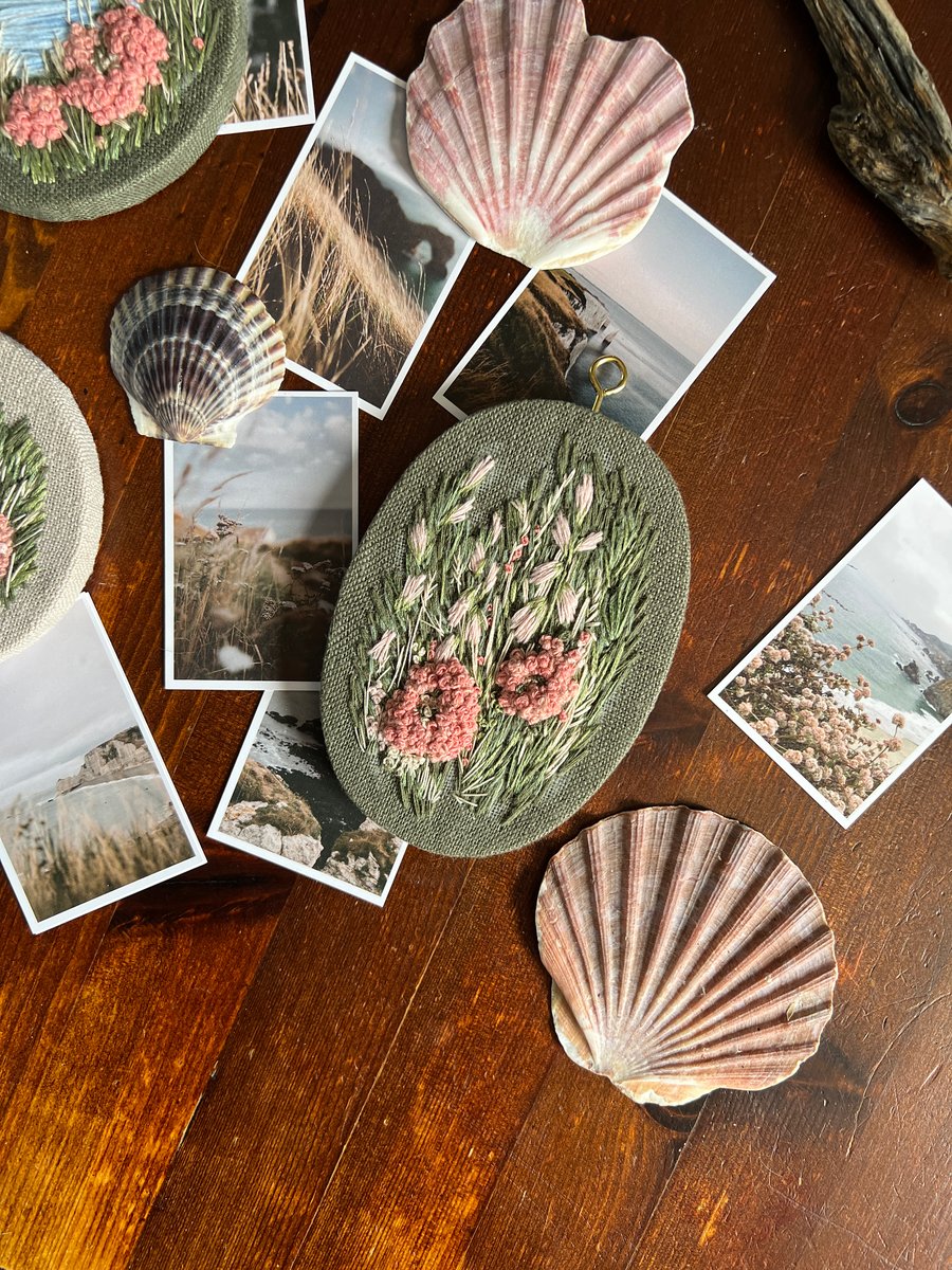 Floral Embroidery Art, The Cornish Coastal Path