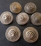 13 16" 20.3mm 32L Rope effect Knot Antique Gold Button x 5 - Image 1