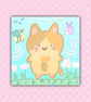 Spring Meadow Cat Sticker - Image 2