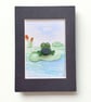 Sea Glass Frog Picture, Quirky Handmade Frog Art, One-of-a-Kind Nature Gift - Image 5