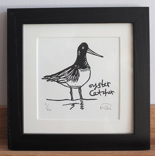 Oystercatcher - Bird Lino Print