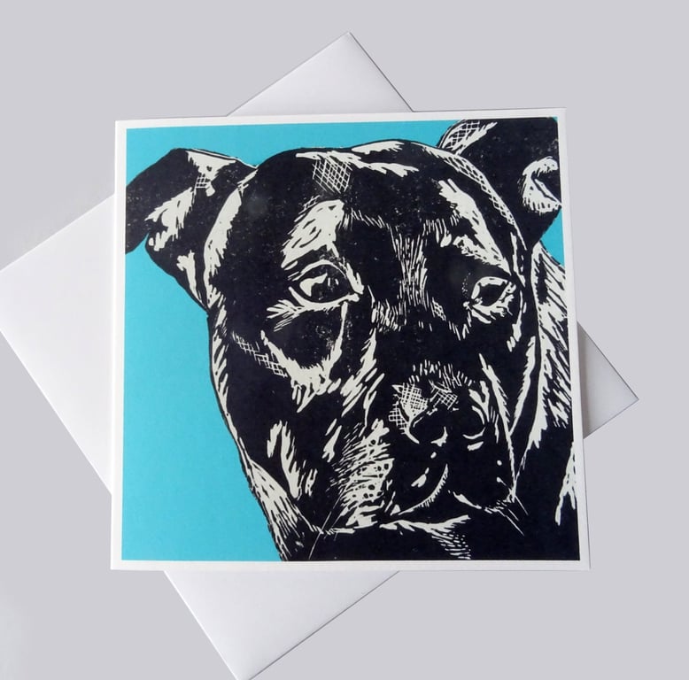 Staffordshire Bull Terrier Staffy Card, dog dad, dog mum, Stafford