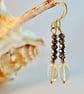 Citrine Earrings With Sparkly Glass - November Birthstone - Handmade In Devon - Image 1