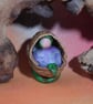 Tiny Baby Gnome 'Cimmi' in walnut shell crib OOAK by Ann Galvin