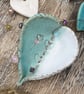 Ring, earring dish, pottery, giftware, turquoise, white, home decor - Image 10