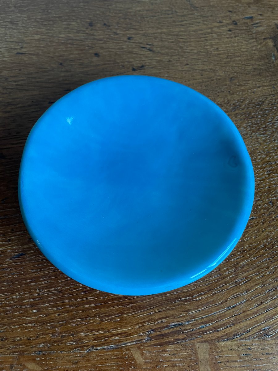 Aqua-blue trinket dish