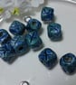 Turquoise Cross design square beads - Image 1
