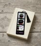 Punk Cat Bookmark with Tassel, Meowmento Photo Booth Design, Funny Bookmark