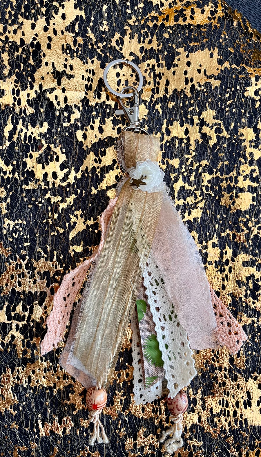 Boho Handbag Tassel with Star Charm, Tassel, Boho Key Ring, Bag Charm