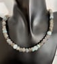 Labradorite aquamarine and silver necklace - Image 5