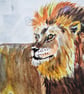 Lion original painting - Image 2