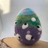 BIG Felted Easter Egg, Needle Felt Easter Decoration,SHEEP ON THE MEADOW