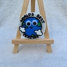 World's Best Teacher Hand-Painted Rock Magnet