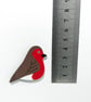 Robin Pin Badge, Wooden Bird Brooch, Garden Birds, British Birds - Image 4