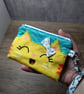 Cute happy cat zip purse with wrist strap - Image 5