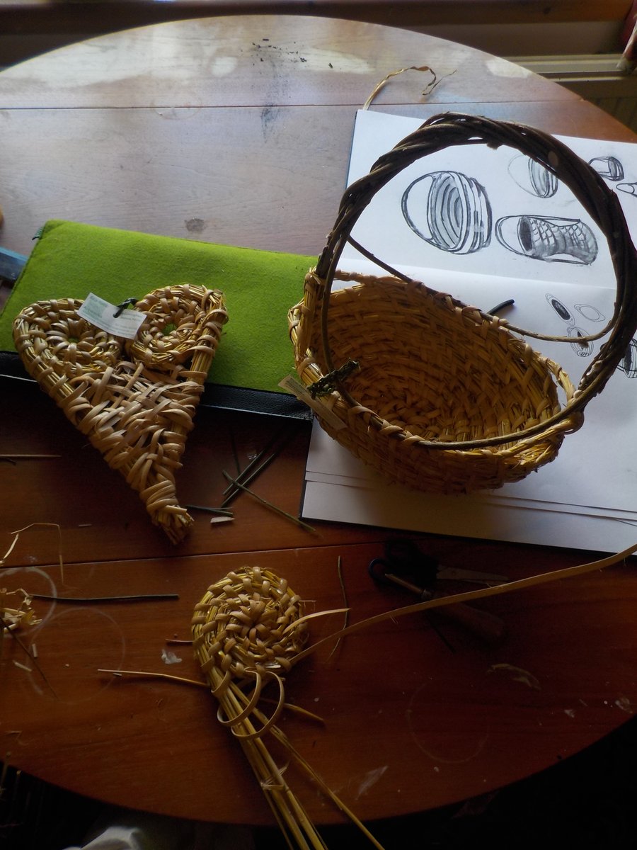 Natural container,  basket, straw, willow, traditional ,craft   made to order