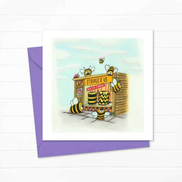 Busy Bees Greeting Card: Cute and Funny Illustration for Every Occasion (217)