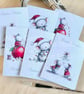 Cute Festive Mice Christmas Cards, pack of 6 with envelopes. - Image 5