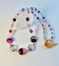 Rainbow Fluorite Gemstone Necklace - Handmade In Devon - Image 1