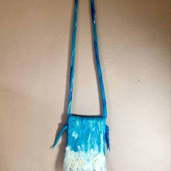 Perfectly Imperfect Blue Felted Handbag