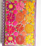 Sketchbook Spiral Bound A5 with Free Machine Embroidery Cover