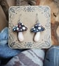 Long Galaxy Mushroom Earrings - Image 1