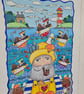Colourful Nautical Cute Fisherman Art Print - Image 2